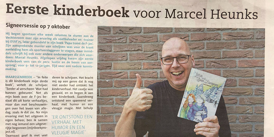 Eerste kinderboek Marcel Heunks