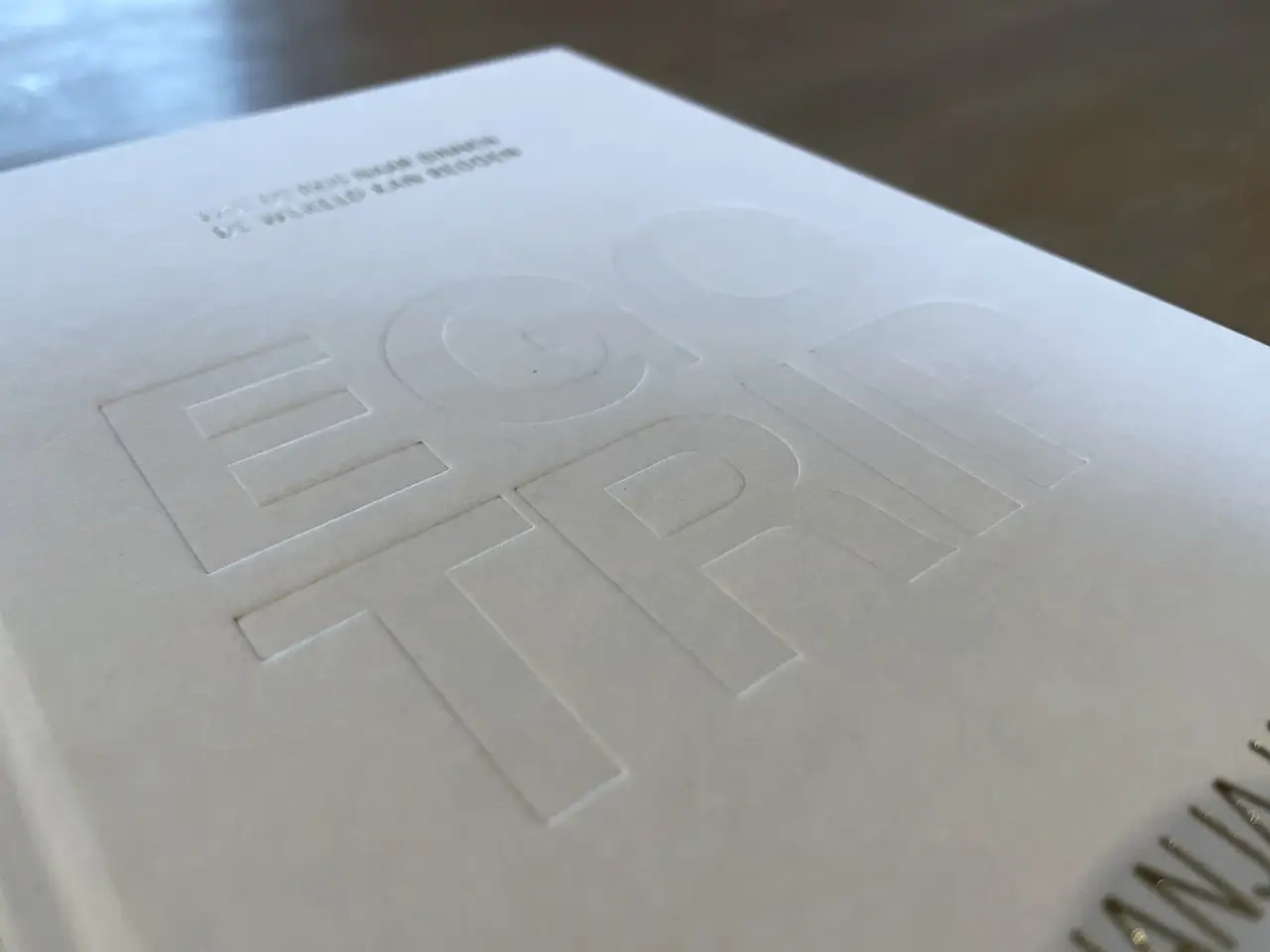 Blindpreeg (debossing) op hardcover omslag